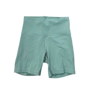Lululemon Wunder Train High Rise Short 4" Green Teal Size 6 Stretch Yoga Gym